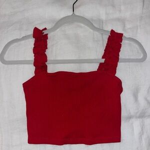 Sunday Best Red Ruffled Top